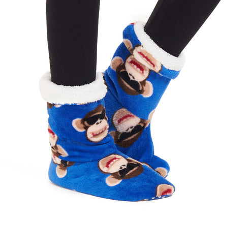 Snuggs Boot Indigo Monkey
